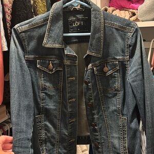 Loft dark wash denim jacket
